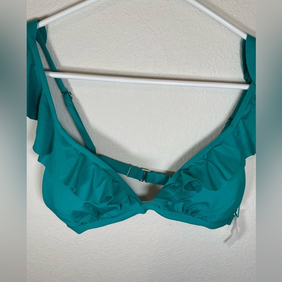 Victoria’s Secret ruffle bikini top teal - Picture 4 of 6